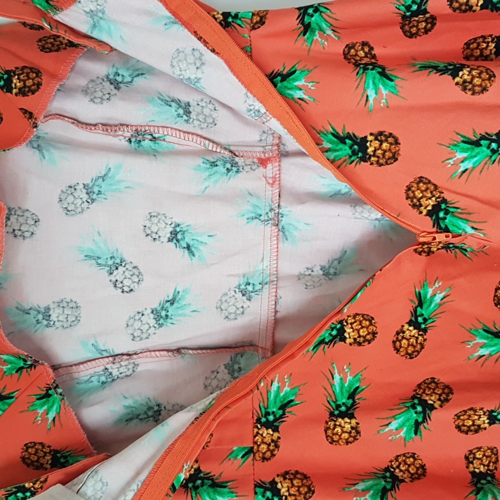 Ixia Summer Fun Tropical Pineapple Print Dress | Size Medium - Picture 11 of 14